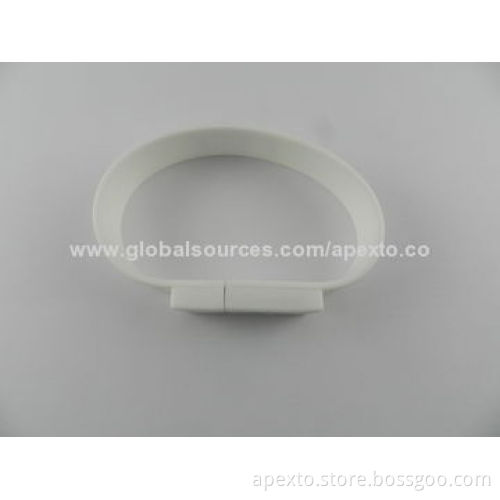 Fashionable/Popular Bracelet-shaped USB Memory Stick with Logo Printing